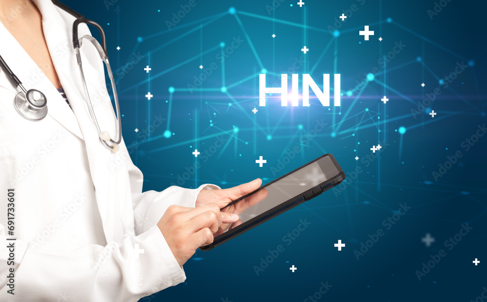 Doctor fills out medical record Doctor fills out medical record