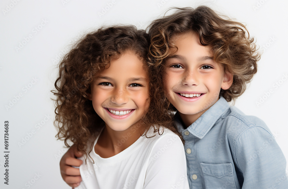 Diverse Group of Happy Children: Boys and Girls of Various Ethnicities Looking Joyful with White Background Diverse Group of Happy Children: Boys and Girls of Various Ethnicities Looking Joyful with White Background