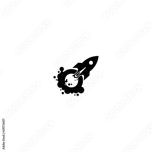 logo design rocket wash 