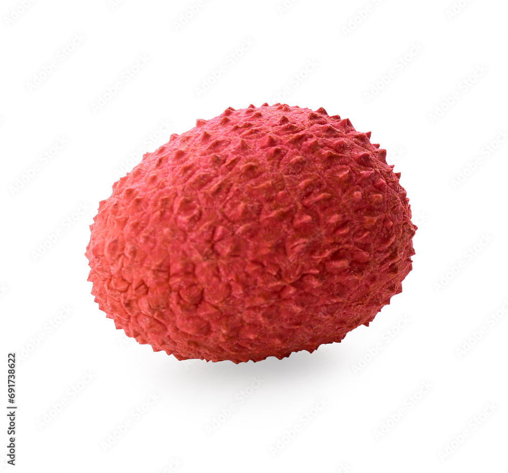 Whole ripe lychee fruit isolated on white Whole ripe lychee fruit isolated on white