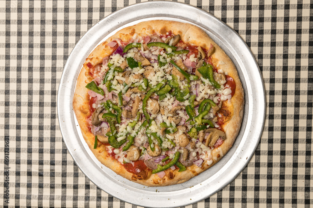 supreme pizza with meat and peppers supreme pizza with meat and peppers