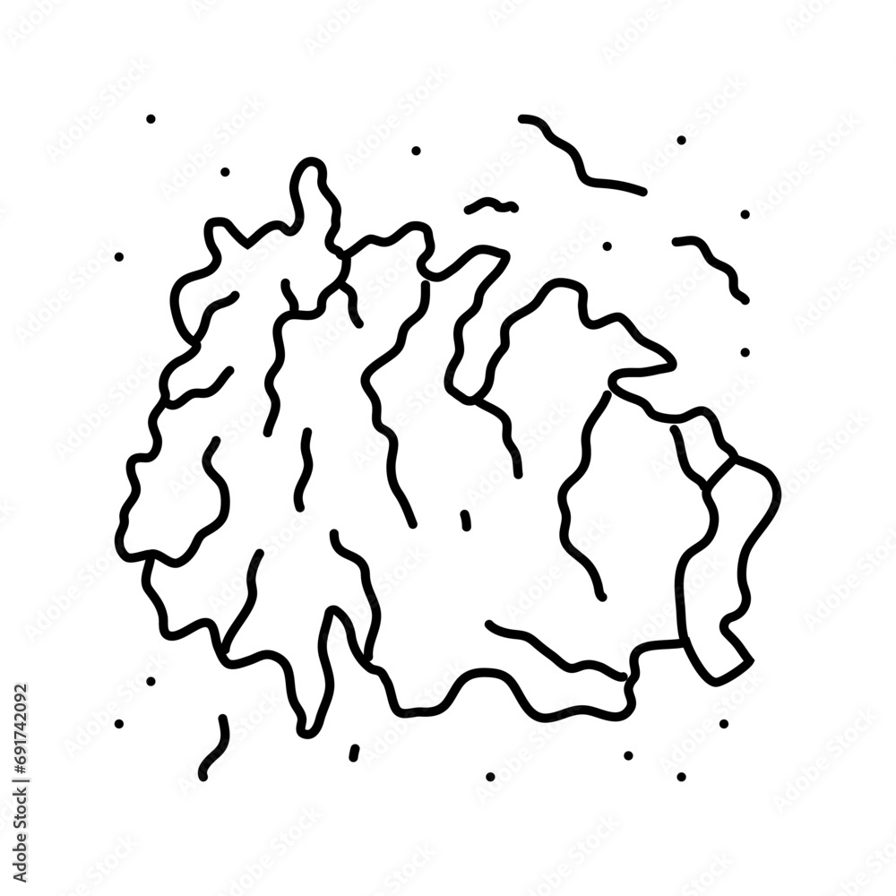 mars polar ice caps planet line icon vector. mars polar ice caps planet sign. isolated contour symbol black illustration