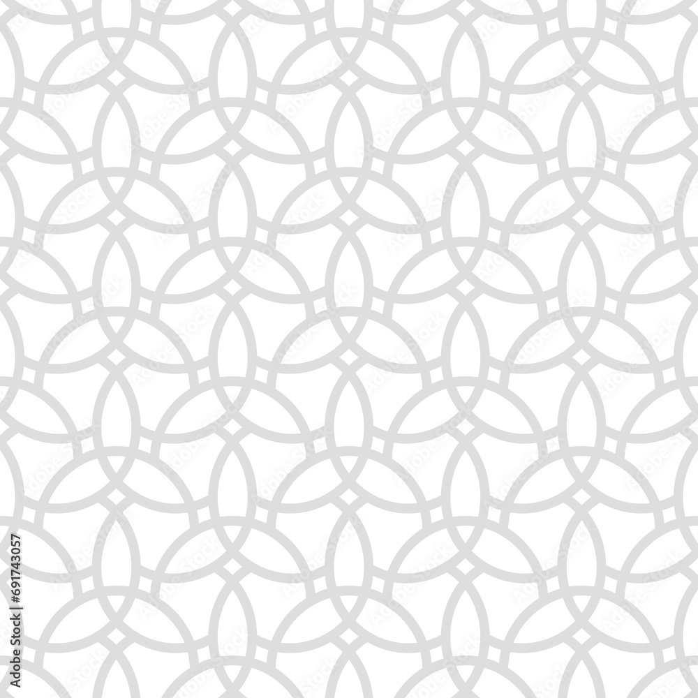 Fototapeta premium Seamless ornament. Modern light gray wavy background. Geometric modern pattern