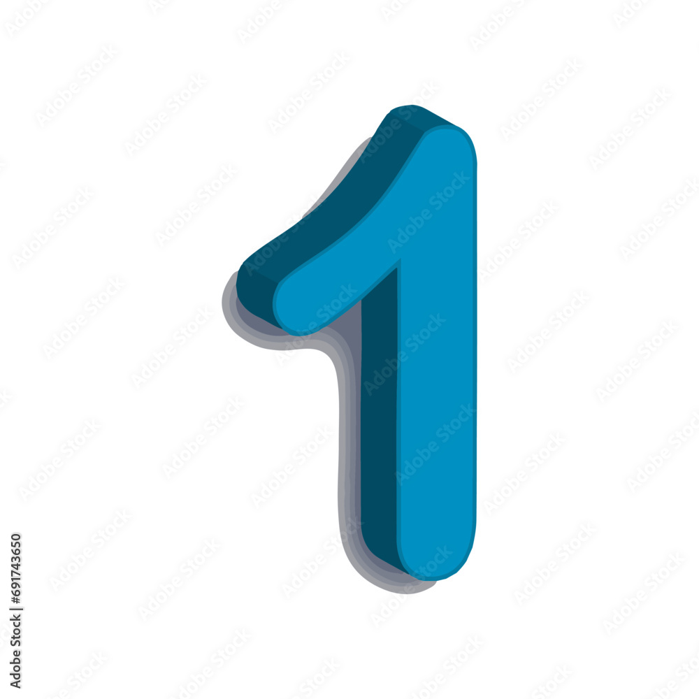 Illustration Vector Graphic of Number 3D design Illustration Vector Graphic of Number 3D design