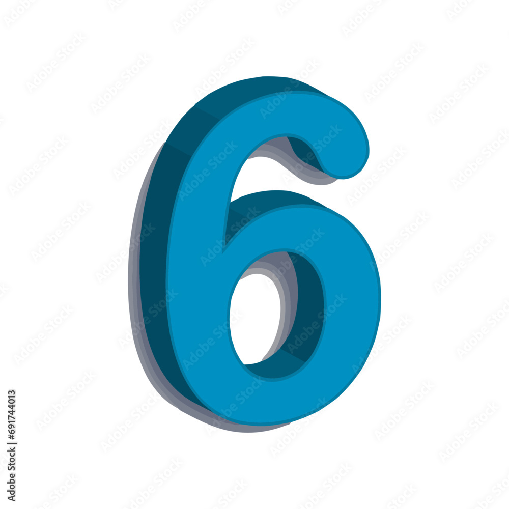 Illustration Vector Graphic of Number 3D design