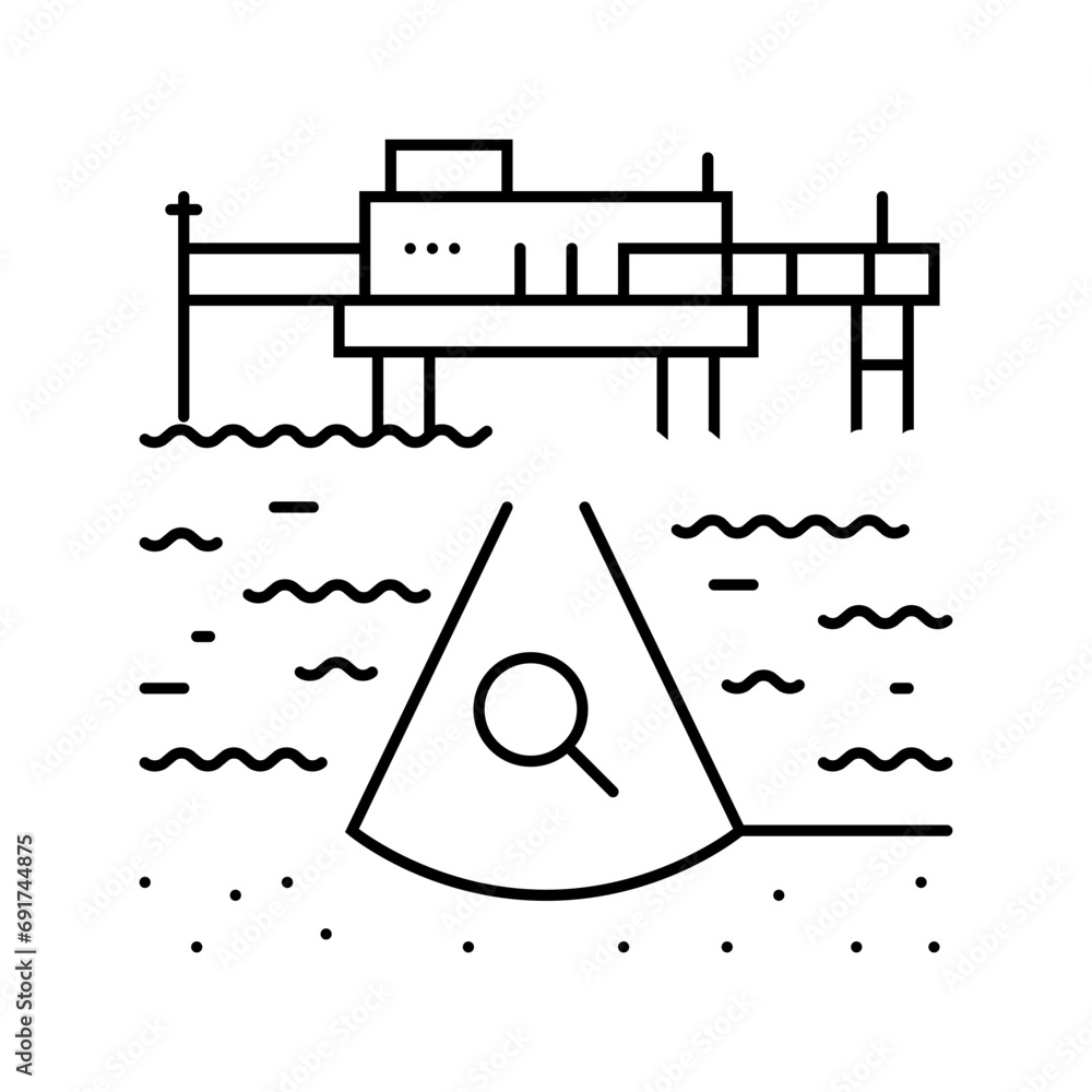 oil and gas exploration petroleum engineer line icon vector. oil and gas exploration petroleum engineer sign. isolated contour symbol black illustration