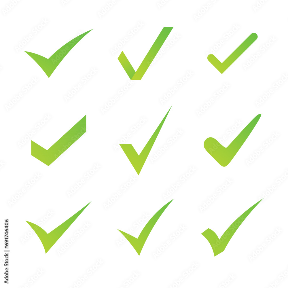 Checkmart icon set collection Checkmart icon set collection