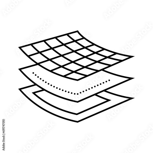 composite material aeronautical engineer line icon vector. composite material aeronautical engineer sign. isolated contour symbol black illustration