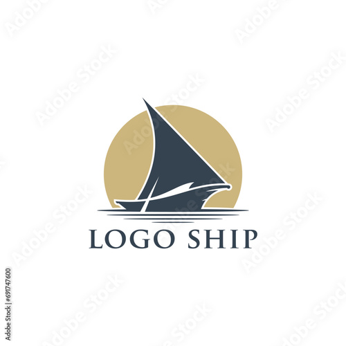  Dhow Silhouette logo design inspiration