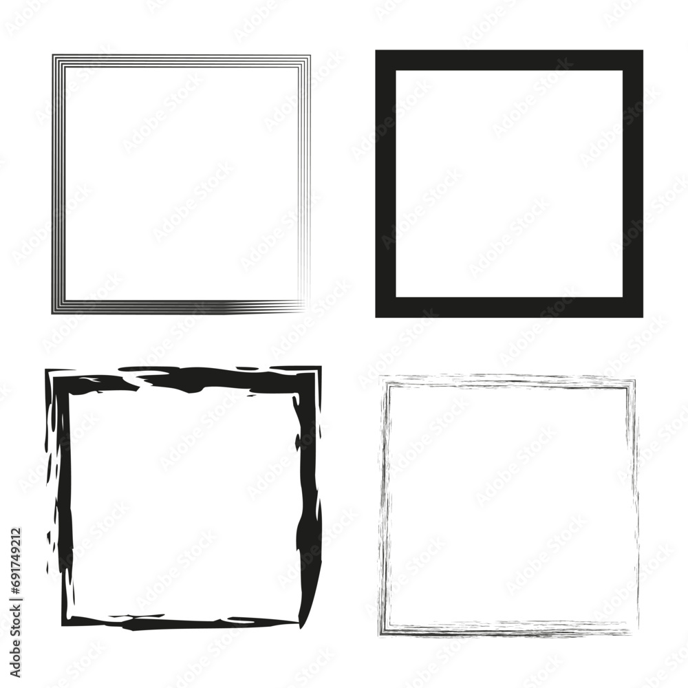 Set of grunge square template backgrounds. Vector illustration. EPS 10. Set of grunge square template backgrounds. Vector illustration. EPS 10.