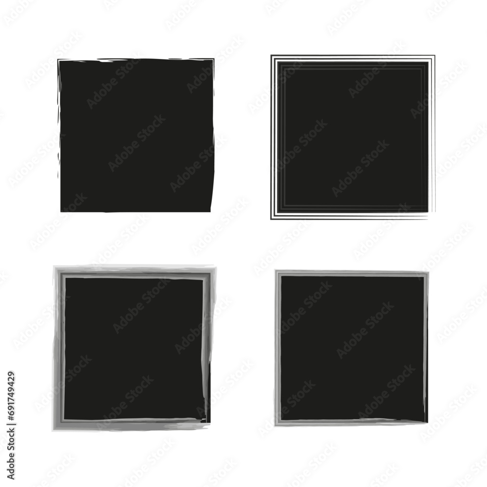 Set of grunge square template backgrounds. Vector illustration. EPS 10. Set of grunge square template backgrounds. Vector illustration. EPS 10.