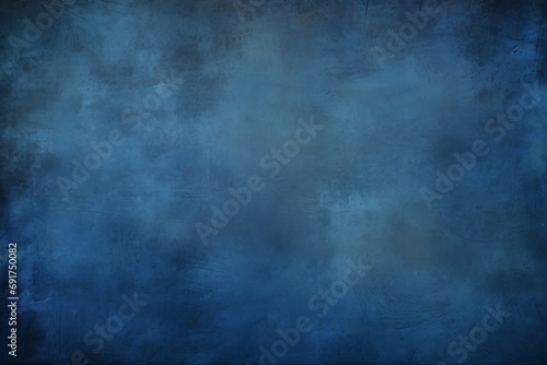 Dark blue grungy distressed canvas background  Generative AI 