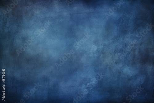 Dark blue grungy distressed canvas background  Generative AI 