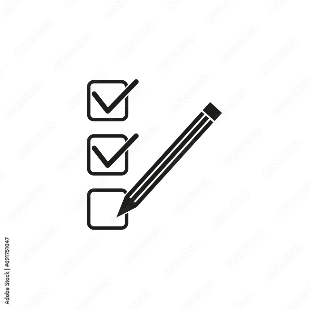 Pencil Mark Icon. Selection Icon. Vector illustration. EPS 10. Pencil Mark Icon. Selection Icon. Vector illustration. EPS 10.