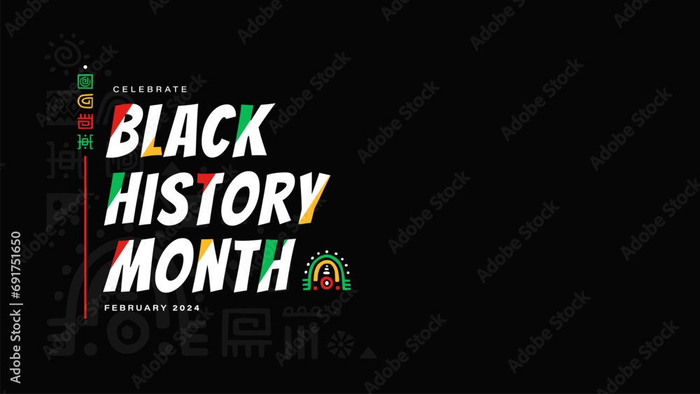 Black history month background design with african art pattern using ...