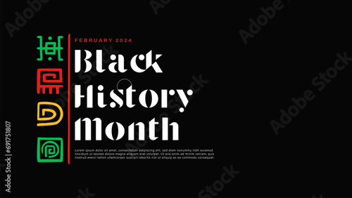 Black history month background design with afro art texture using for poster or banner event