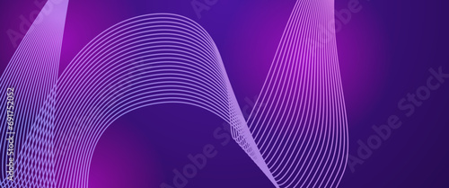 Purple violet vector tech line modern abstract background. Minimalist modern technology line concept for banner, flyer, card, or brochure cover photo