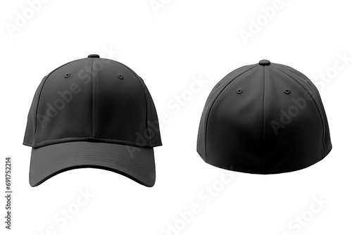 man set template side design collection clothes attire casual uniform head object fashion clothing sport blank empty view hat back Baseball cap black templates front views isolated white background