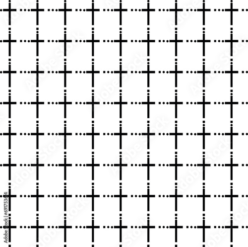 Texture to create a tile or grid design with crosses and dots.