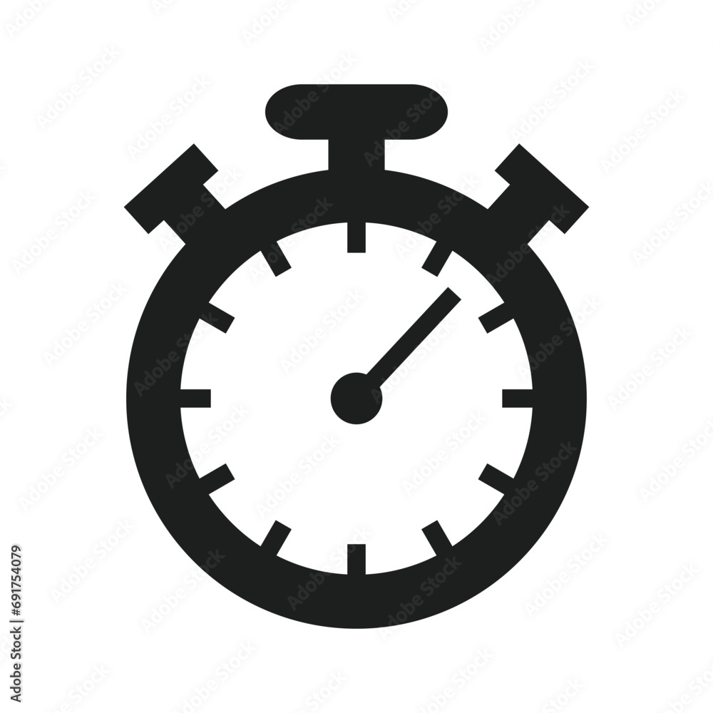 Simple icon representing a clock or timer Simple icon representing a clock or timer
