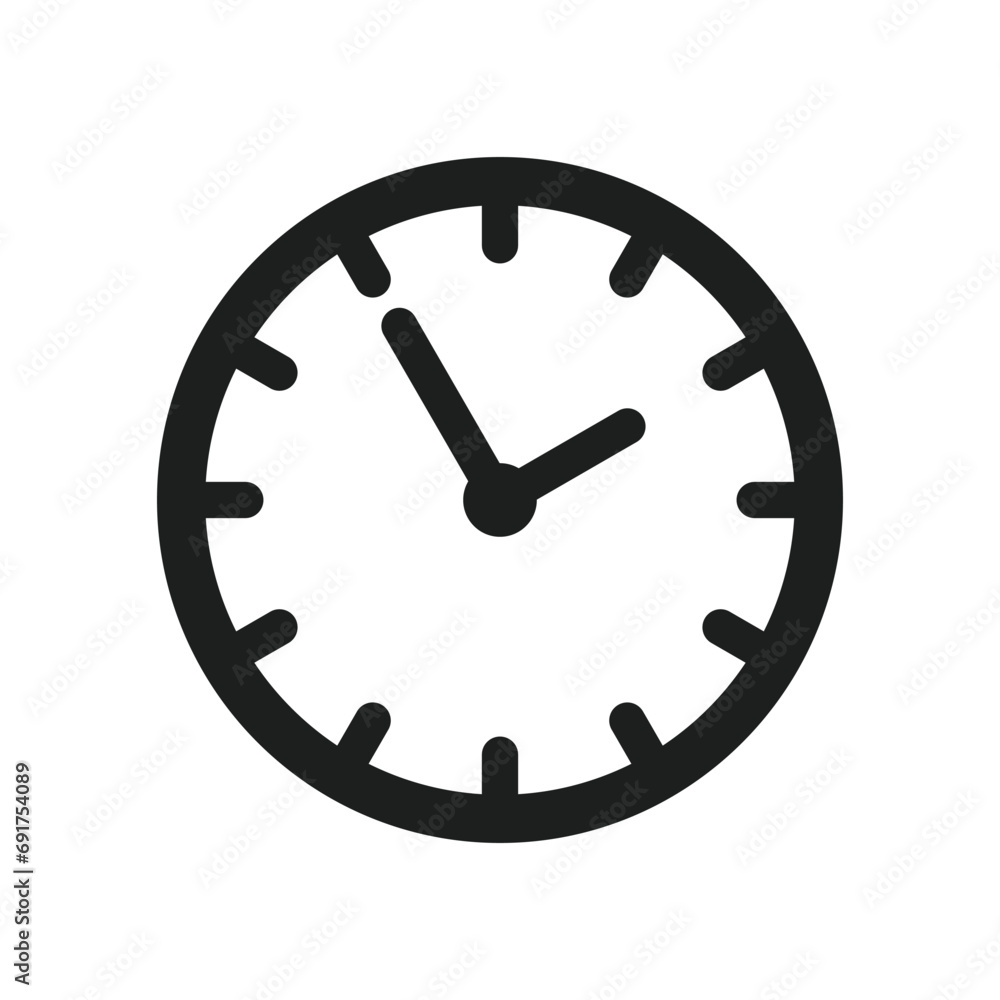 Simple icon representing a clock or timer Simple icon representing a clock or timer