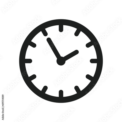Simple icon representing a clock or timer