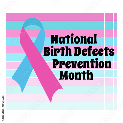 National Birth Defects Prevention Month, health themed poster or banner