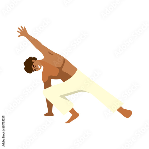 man practicing capoeira