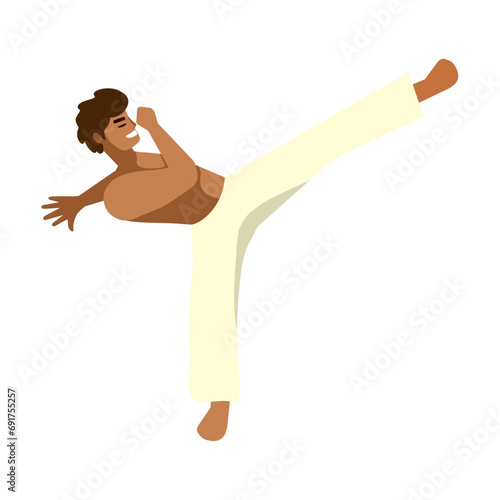 man and capoeira art
