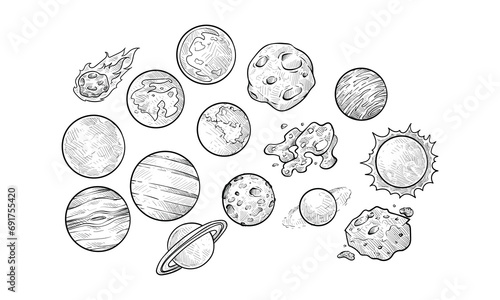 solarsystem handdrawn collection