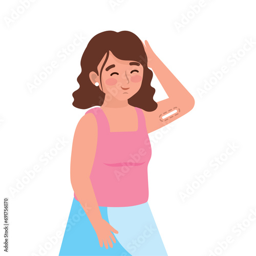 woman with contraceptive implant