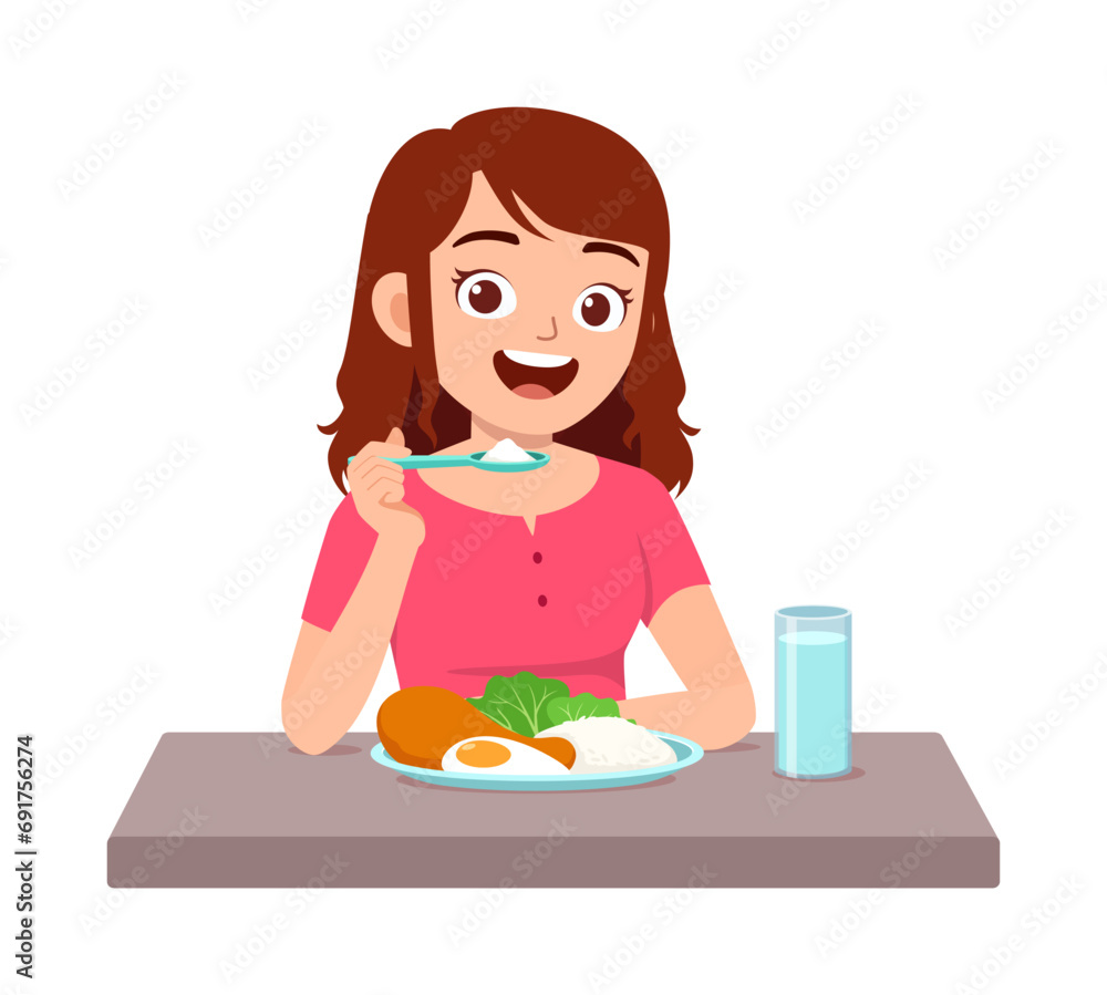 young adult eat traditional nasi lemak from malaysia young adult eat traditional nasi lemak from malaysia