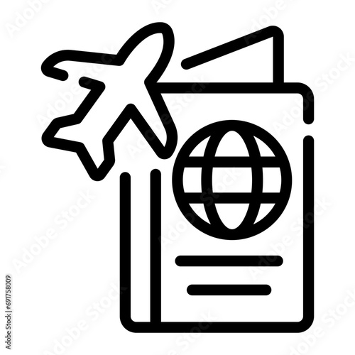 travelling Line Icon