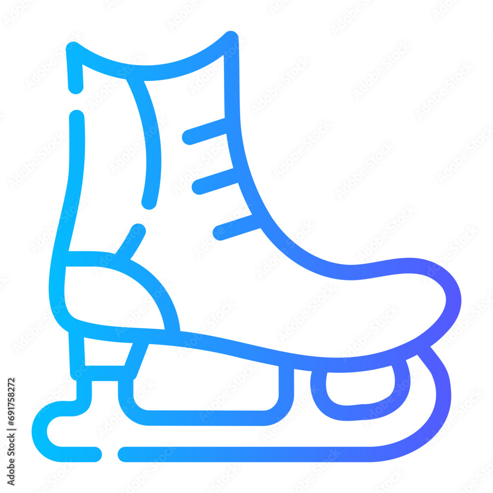 ice skating Line Gradient Icon ice skating Line Gradient Icon