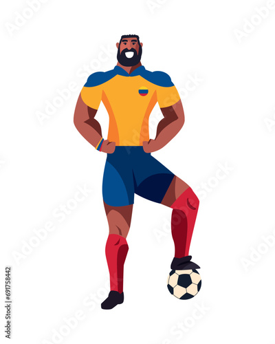 soccer colombia player character © Jemastock
