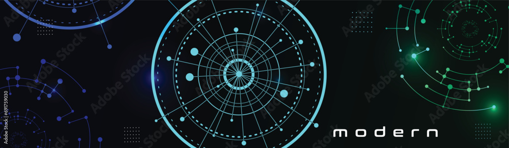 Modern background with futuristic and technological elements. Modern background with futuristic and technological elements.