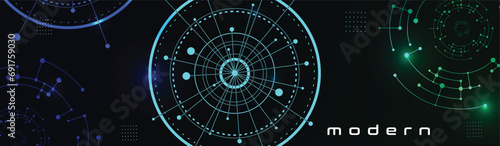Modern background with futuristic and technological elements.