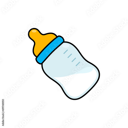 Vector Baby Milk Bottle Illustration