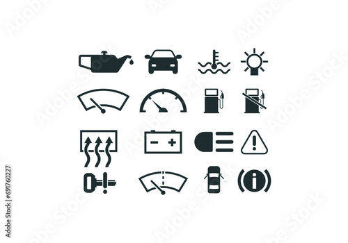 car dashboard icon logo vector template