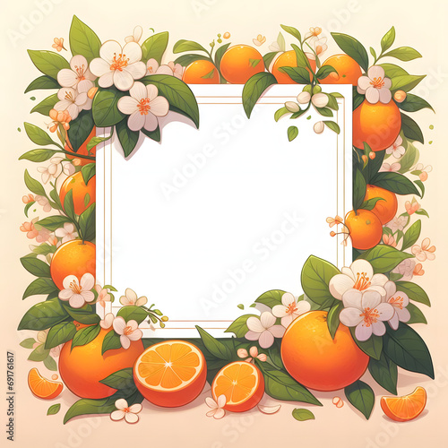 frame with fruits