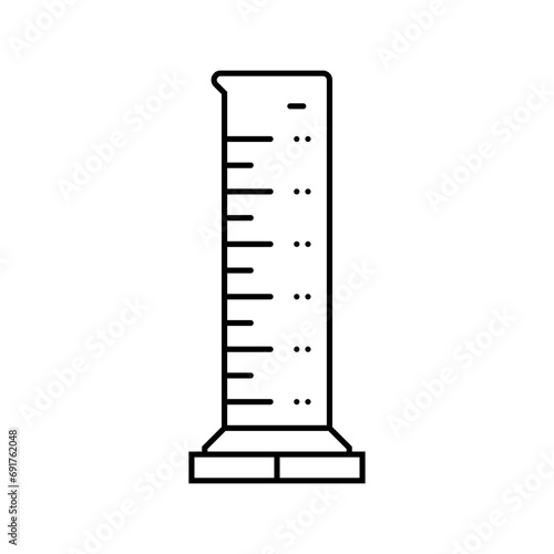 graduated cylinder engineer line icon vector. graduated cylinder engineer sign. isolated contour symbol black illustration