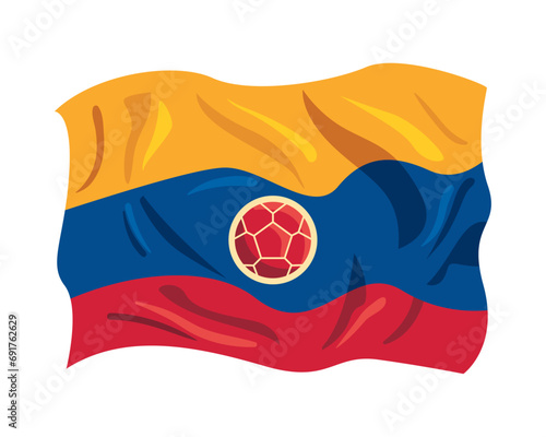soccer colombia flag emblem