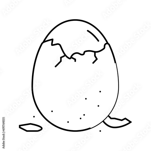 boiled egg healthy line icon vector. boiled egg healthy sign. isolated contour symbol black illustration