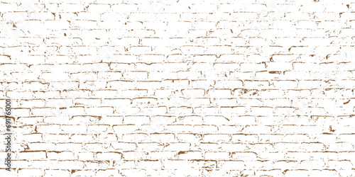 The Beautiful Large Surface of  Brown Grunge Brick Wall Texture or Soft Color Brick Wall as Background