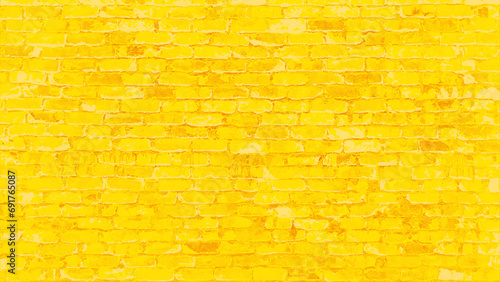 Yellow brick wall texture background