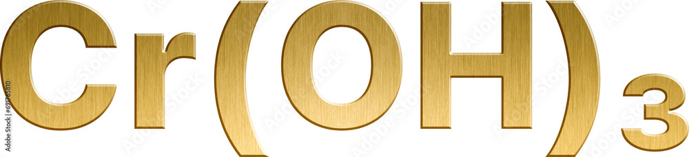 Golden Inorganic Chemical Formula Cr(OH)₃ - Chromium(III) Hydroxide Golden Inorganic Chemical Formula Cr(OH)₃ - Chromium(III) Hydroxide