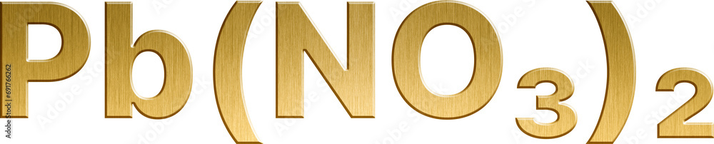 Golden Inorganic Chemical Formula Pb(NO₃)₂ - Lead(II) Nitrate Golden Inorganic Chemical Formula Pb(NO₃)₂ - Lead(II) Nitrate