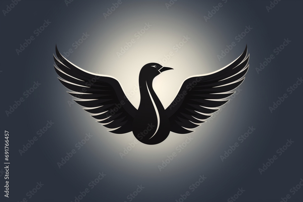 Obraz premium dove with wings logo