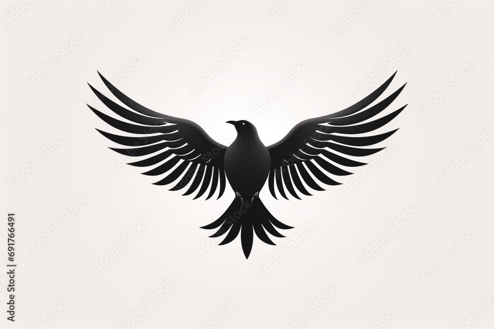 Naklejka premium eagle with wings logo