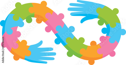 autism colored puzzles